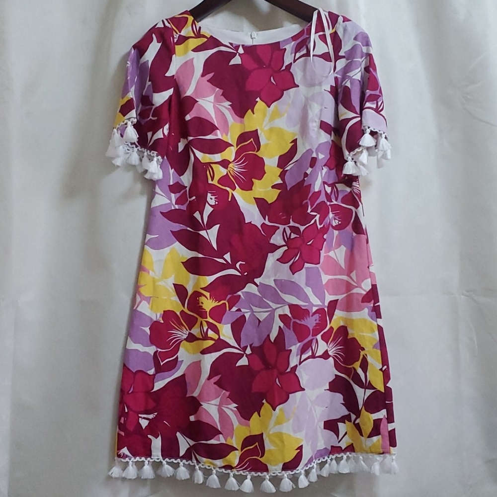ELIZA J FLORAL TASSEL DETAIL SHORT DRESS 6